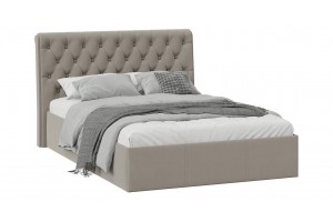 Кровать без ПМ Скарлет 1400 Тип 1 без подъемного механизма Велюр Мокко темный