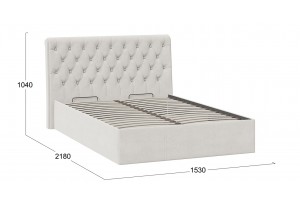 Кровать с ПМ Скарлет 1400 Тип 1 (с подъемным механизмом) Велюр Бежевый