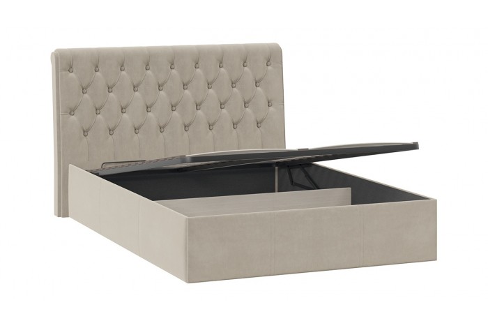 Кровать с ПМ «Скарлет» 1400 Тип 1 (с подъемным механизмом) Велюр Мокко светлый