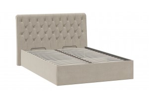 Кровать с ПМ Скарлет 1400 Тип 1 (с подъемным механизмом) Велюр Мокко светлый