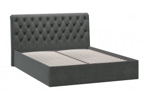 Кровать без ПМ Скарлет 1600 Тип 1 без подъемного механизма Велюр Графит