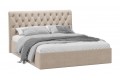 Кровать без ПМ «Скарлет» 1600 Тип 1 (без подъемного механизма) Велюр Мокко светлый