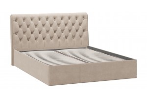 Кровать без ПМ Скарлет 1600 Тип 1 без подъемного механизма Велюр Мокко светлый