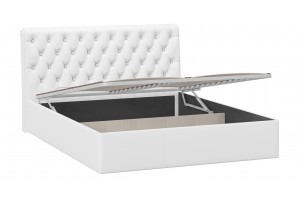 Кровать с ПМ Скарлет 1600 Тип 1 (с подъемным механизмом) Кожзам Белый