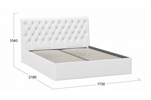 Кровать с ПМ Скарлет 1600 Тип 1 (с подъемным механизмом) Кожзам Белый