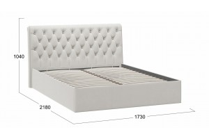Кровать с ПМ Скарлет 1600 Тип 1 (с подъемным механизмом) Велюр Бежевый