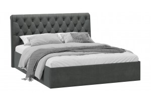 Кровать с ПМ Скарлет 1600 Тип 1 (с подъемным механизмом) Велюр Графит