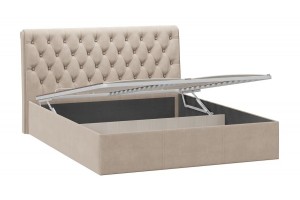 Кровать с ПМ Скарлет 1600 Тип 1 (с подъемным механизмом) Велюр Мокко светлый