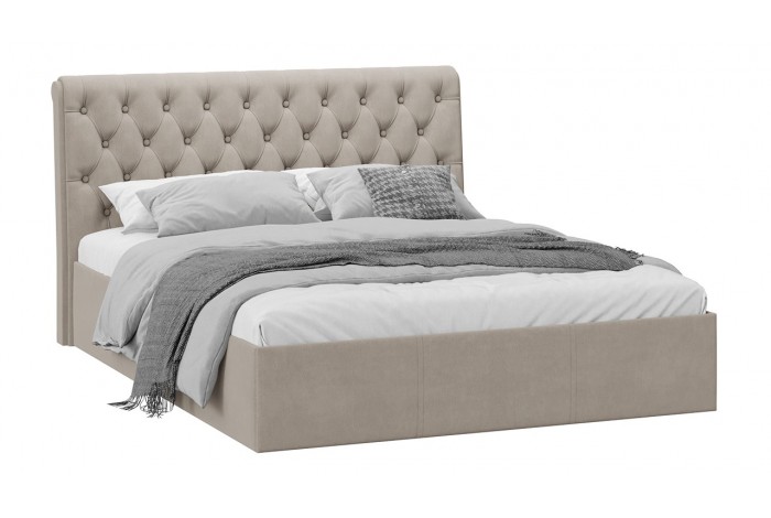 Кровать с ПМ «Скарлет» 1600 Тип 1 (с подъемным механизмом) Велюр Мокко темный