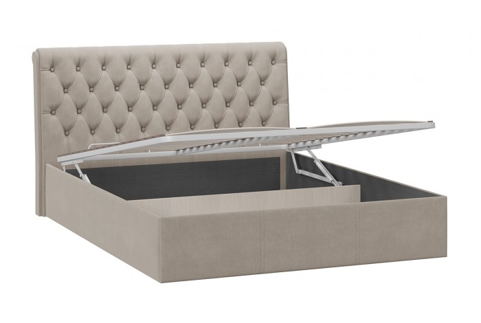 Кровать с ПМ «Скарлет» 1600 Тип 1 (с подъемным механизмом) Велюр Мокко темный