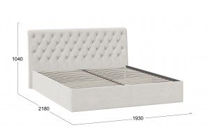 Кровать без ПМ Скарлет 1800 Тип 1 без подъемного механизма Велюр Бежевый
