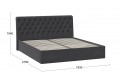 Кровать с ПМ «Скарлет» 1800 Тип 1 (с подъемным механизмом) Велюр Графит