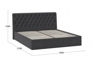 Кровать с ПМ Скарлет 1800 Тип 1 (с подъемным механизмом) Велюр Графит