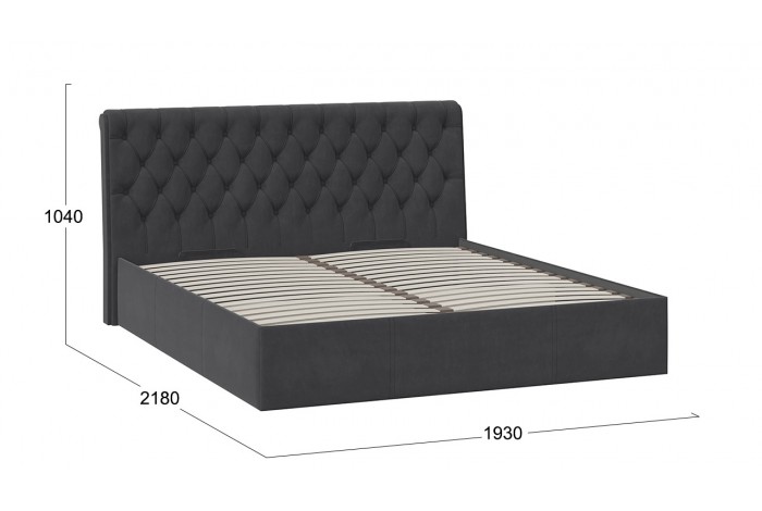 Кровать с ПМ «Скарлет» 1800 Тип 1 (с подъемным механизмом) Велюр Графит