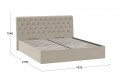 Кровать с ПМ «Скарлет» 1800 Тип 1 (с подъемным механизмом) Велюр Мокко светлый