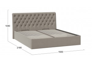 Кровать с ПМ Скарлет 1800 Тип 1 (с подъемным механизмом) Велюр Мокко темный