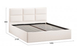 Кровать с ПМ Стелла 1400 Тип 1 с подъемным механизмом Экомех Barni Milk