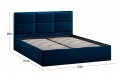 Кровать с ПМ «Стелла» 1600 Тип 1 (с подъемным механизмом) Велюр Confetti Blue