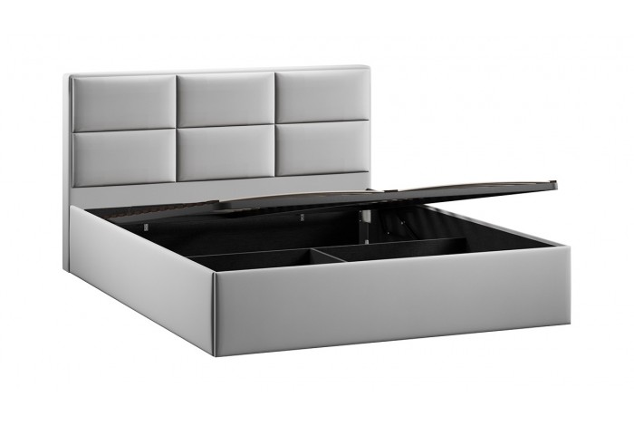 Кровать с ПМ «Стелла» 1600 Тип 1 (с подъемным механизмом) Велюр Confetti Silver