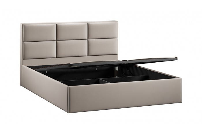 Кровать с ПМ «Стелла» 1600 Тип 1 (с подъемным механизмом) Велюр Confetti Smoke