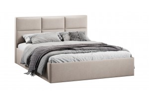 Кровать с ПМ Стелла 1600 Тип 1 с подъемным механизмом Велюр Мокко светлый