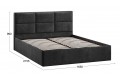 Кровать с ПМ «Стелла» 1600 Тип 1 (с подъемным механизмом) Микровелюр Wellmart Graphite