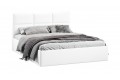 Кровать с ПМ «Стелла» 1600 Тип 1 (с подъемным механизмом) Экокожа белая Polo