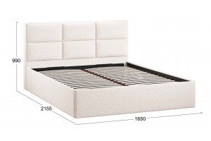 Кровать с ПМ Стелла 1600 Тип 1 с подъемным механизмом Экомех Barni Milk