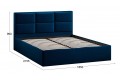 Кровать с ПМ «Стелла» 1800 Тип 1 (с подъемным механизмом) Велюр Confetti Blue