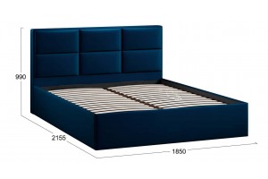 Кровать с ПМ Стелла 1800 Тип 1 с подъемным механизмом Велюр Confetti Blue