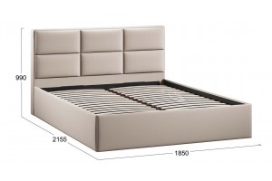 Кровать с ПМ Стелла 1800 Тип 1 с подъемным механизмом Велюр Confetti Cream
