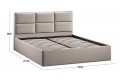 Кровать с ПМ «Стелла» 1800 Тип 1 (с подъемным механизмом) Велюр Confetti Smoke