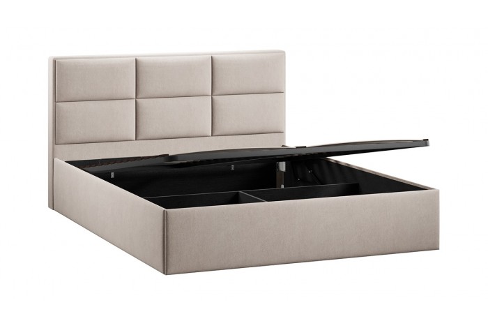 Кровать с ПМ «Стелла» 1800 Тип 1 (с подъемным механизмом) Велюр Мокко светлый