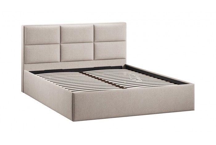 Кровать с ПМ «Стелла» 1800 Тип 1 (с подъемным механизмом) Велюр Мокко светлый