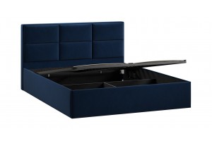 Кровать с ПМ Стелла 1800 Тип 1 с подъемным механизмом Микровелюр Wellmart Blue