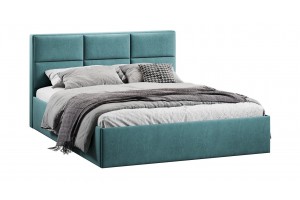 Кровать с ПМ Стелла 1800 Тип 1 с подъемным механизмом Микровелюр Wellmart Indigo