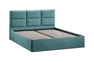 Кровать с ПМ Стелла 1800 Тип 1 с подъемным механизмом Микровелюр Wellmart Indigo