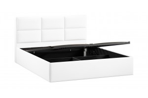 Кровать с ПМ Стелла 1800 Тип 1 с подъемным механизмом Экокожа белая Polo