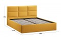 Кровать с ПМ «Стелла» 1800 Тип 1 (с подъемным механизмом) Экомех Barni Curcuma