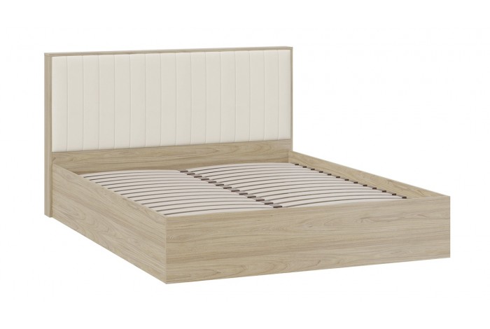 Кровать без ПМ «Сэнди» 1600 Тип 2 (без подъемного механизма) Вяз благородный, Велюр Бежевый