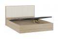 Кровать с ПМ «Сэнди» 1600 Тип 2 (с подъемным механизмом и заглушиной) Вяз благородный, Велюр Бежевый