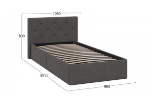 Кровать с ПМ Тейлор 900 (с подъемным механизмом) Велюр Neo Серый