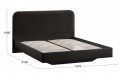 Кровать без ПМ «Тиффани» 1400 Тип 1 (без подъемного механизма) Велюр Confetti Stone