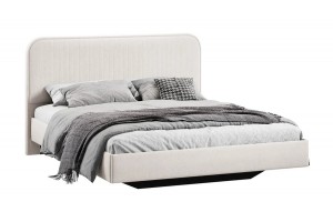 Кровать без ПМ Тиффани 1400 Тип 1 без подъемного механизма Велюр Бежевый