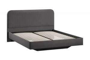 Кровать без ПМ Тиффани 1400 Тип 1 без подъемного механизма Велюр Графит