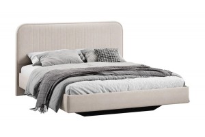 Кровать без ПМ Тиффани 1400 Тип 1 без подъемного механизма Велюр Мокко светлый