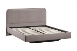 Кровать без ПМ Тиффани 1400 Тип 1 без подъемного механизма Велюр Мокко темный