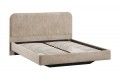 Кровать без ПМ «Тиффани» 1400 Тип 1 (без подъемного механизма) Микровелюр Wellmart Dark Beige