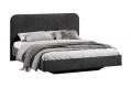 Кровать без ПМ «Тиффани» 1400 Тип 1 (без подъемного механизма) Микровелюр Wellmart Graphite
