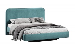 Кровать без ПМ Тиффани 1400 Тип 1 без подъемного механизма Микровелюр Wellmart Indigo